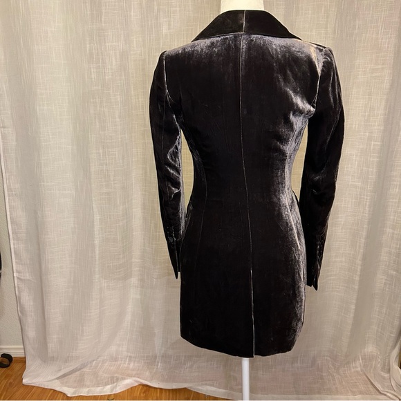 BCBG MaxAzria velvet long Double breasted coat - Picture 10 of 17